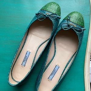 Alligator Prada Flats